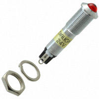 Dialight - 6091112140F - LED PNL MT 9MM 24V CHROME RED