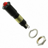 Dialight - 6091122130F - LED PNL MT 9MM 12V BLACK RED