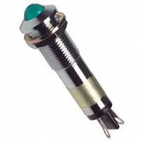 Dialight - 6091212140F - LED PNL MT 9MM 24V CHROME GREEN