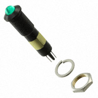 Dialight - 6091222130F - LED PNL MT 9MM 12V BLACK GREEN