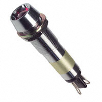 Dialight - 6092112140F - LED PNL MT 9MM 24V CHROME RED