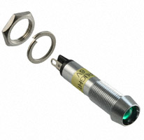 Dialight - 6092212130F - LED PNL MT 9MM 12V CHROME GREEN