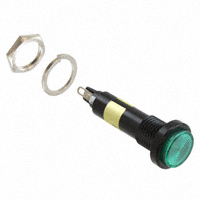 Dialight - 6103232120F - LED PNL IND 10MM ROUND GRN POLY