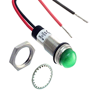 Dialight - 6563209303F - LED 1/2" DOME GRN 230VAC LEAD