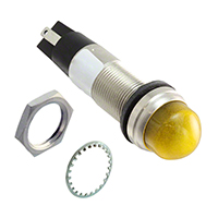 Dialight - 6563303304F - LED 1/2" DOME YLW 12VDC TERM