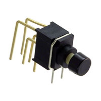 E-Switch - 800UDP8P1A1M7RER1BLK - SWITCH PUSH DPDT 0.4VA 20V