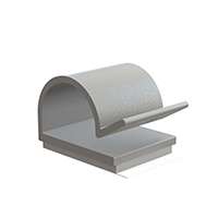 Essentra Components - KKR-5A1-RT - CBL CLIP J-TYPE GRAY ADHESIVE