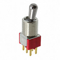 E-Switch - 100DP2T7B13M3RE - SWITCH TOGGLE DPDT 0.4VA 20V