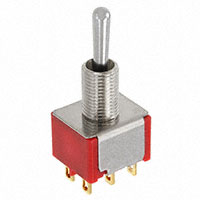 E-Switch - 100DP6T1B1M1RE - SWITCH TOGGLE SP3T 0.4VA 20V