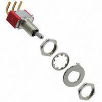 E-Switch - 100SP1T2B1M6REH - SWITCH TOGGLE SPDT 0.4VA 20V