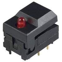 E-Switch - 5501MBLKRED - SWITCH PUSH SPDT 0.3A 12V