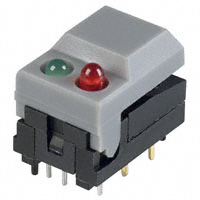 E-Switch - 5501MGRYREDGRN - SWITCH PUSH SPDT 0.3A 12V