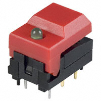 E-Switch - 5501MREDGRN - SWITCH PUSH SPDT 0.3A 12V