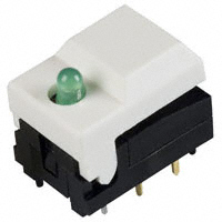 E-Switch - 5501MWHTGRN - SWITCH PUSH SPDT 0.3A 12V