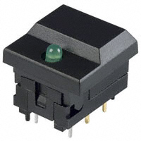 E-Switch - 5511MBLKGRN - SWITCH PUSH SPDT 0.03A 12V