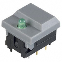E-Switch - 5511MGRYGRN - SWITCH PUSH SPDT 0.03A 12V