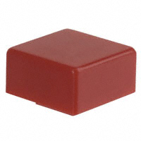 E-Switch - 6JRED - CAP PUSHBUTTON SQUARE RED