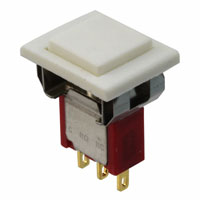 E-Switch - 700SP7M1REAP2WHTWHT - SWITCH PUSHBUTTON SPDT 0.4VA 20V