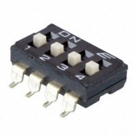 E-Switch - KAE04LGGT - SWITCH SLIDE DIP SPST 25MA 24V