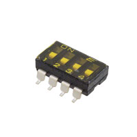 E-Switch - KAE04TGGT - SWITCH SLIDE DIP SPST 25MA 24V