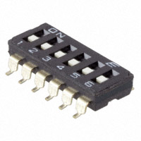 E-Switch - KAE06TGGT - SWITCH SLIDE DIP SPST 25MA 24V