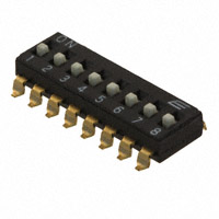 E-Switch - KAJ08LGGT - SWITCH SLIDE DIP SPST 25MA 24V