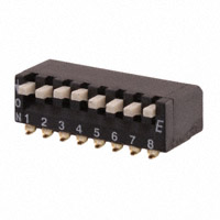 E-Switch - KAR08LGGT - SWITCH PIANO DIP SPST 25MA 24V