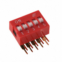 E-Switch - KAS2105E - SWITCH SLIDE DIP SPST 25MA 24V