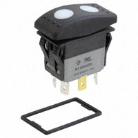 E-Switch - R726FF3-SXXX2BDGRW - SWITCH ROCKER DPDT 16A 30V