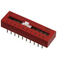 Grayhill Inc. - 79C10T - SWITCH SLIDE DIP SP10T 125MA 6V