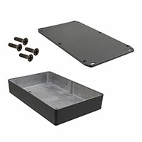 Hammond Manufacturing - 1590DDFLBK - BOX ALUM BLACK 7.4"L X 4.72"W