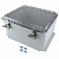 Hammond Manufacturing - PJU12106CCTF - BOX PLSTC GRY/CLR 12.5" X 10.72"