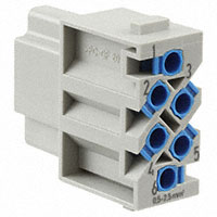 HARTING - 09140062733 - MODULE FEMALE 6POS PUSH IN LOCK