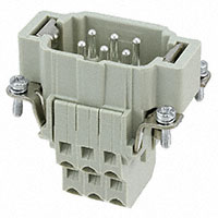 HARTING - 09330062672 - INSERT MALE 6POS+1GND PUSH IN