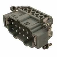 HARTING - 09330102601 - INSERT MALE 10POS+1GND SCREW