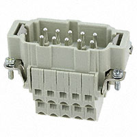 HARTING - 09330102672 - INSERT MALE 10POS+1GND PUSH IN