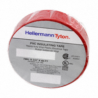 HellermannTyton - ETST662 - ELECTRICAL TAPE PVC RED 66'