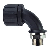 HellermannTyton - 166-90036 - 90 DEGREE ELBOW BRASS SWIVEL FIT