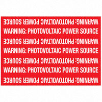 HellermannTyton - 596-00208 - LABEL ELECT WARN 7.25"X5" WHT/RD