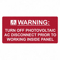 HellermannTyton - 596-00235 - LABEL ELECTRL WARN 4"X2" WHT/RED