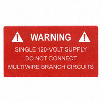 HellermannTyton - 596-00325 - LABEL ELECTRL WARN 3.75"X2" 50PC