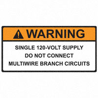 HellermannTyton - 596-00591 - LABEL ELECTRL WARN 3.75"X2" 50PC