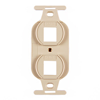 HellermannTyton - FP106MF2-I - MOD FRAME SNGL GANG 2PORT IVORY