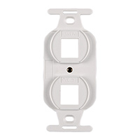 HellermannTyton - FP106MF2-W - MOD FRAME SNGL GANG 2PORT WHITE