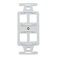 HellermannTyton - FP106MF4-FW - MOD FRAME SNGL GANG 4PORT WHITE