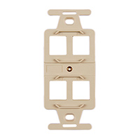 HellermannTyton - FP106MF4-I - MOD FRAME SNGL GANG 4PORT IVORY