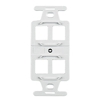 HellermannTyton - FP106MF4-W - MOD FRAME SNGL GANG 4PORT WHITE