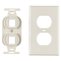 HellermannTyton - FP106MF-FW - MOD FRAME SNGL GANG 2PORT WHITE