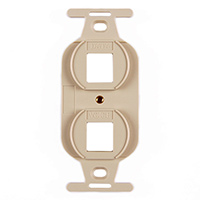 HellermannTyton - FP106MF-I - MOD FRAME SNGL GANG 2PORT IVORY