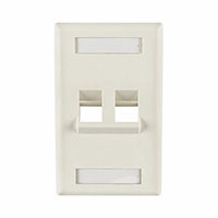 HellermannTyton - FP45DUAL-FW - FACEPLATE SNGL GANG 2PORT WHITE